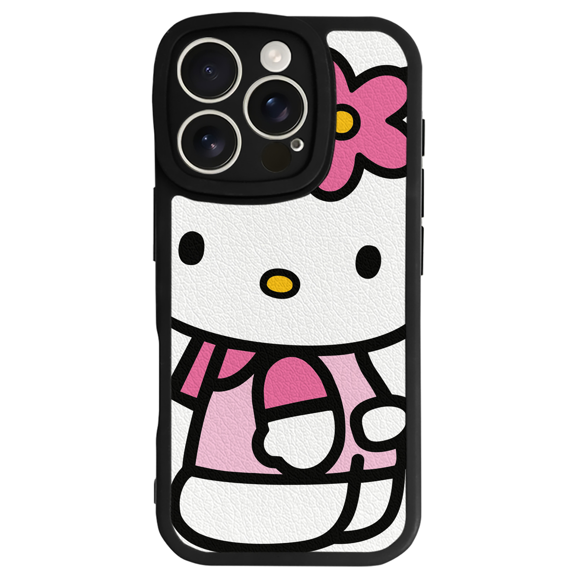 （画像用） Hello Kitty ハローキティ 【iPhone 16シリーズ対応】シリコンスマホケース（レザー調） 材質：シリコン